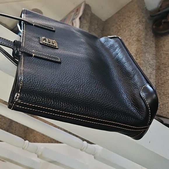 Dooney & Bourke Black Leather Tote - Picture 3 of 14